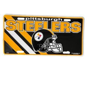Pittsburgh Steelers Metal License Plate